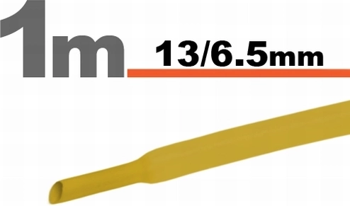 Κίτρινο θερμοσυστελλόμενο σωληνάκι 13/6,5 mm