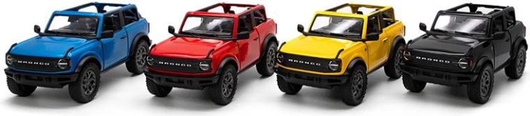 Μεταλλικό μοντέλο Ford Bronco 2022 με ανάσυρση προς τα πίσω