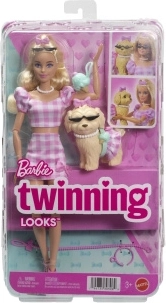 Barbie διπλό κοστούμι με φιόγκους – κούκλα με σκυλάκι