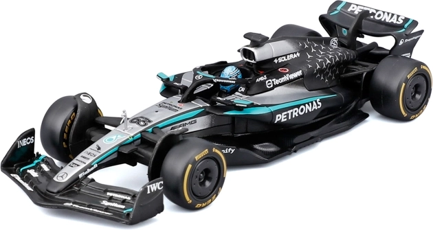 Μοντέλο Formula 1 Bburago Mercedes‑AMG Petronas W16 2025 George Russell σε ακρυλικό κουτί (1:43)