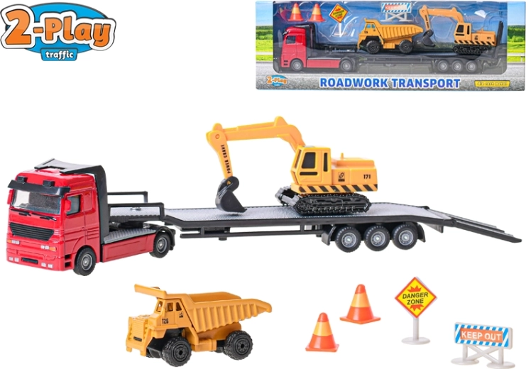 2-Play Traffic κατασκευαστικός φορτωτής 25 cm – μέταλλο και πλαστικό, ελεύθερη κύλιση