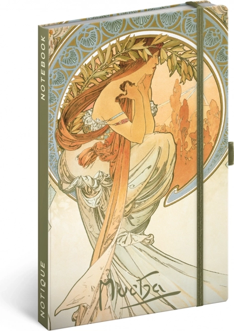 Σημειωματάριο Notique ALFONS MUCHA – Ποίηση, με γραμμές 13 × 21 cm