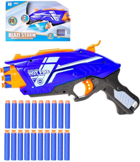 Παιδικό blaster με περιστροφικό γεμιστήρα και αφρώδη βλήματα 20 τεμ.