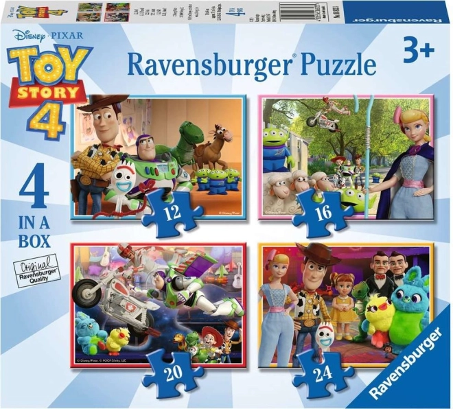 Παζλ RAVENSBURGER Toy Story 4 – σετ 4 σε 1 (12, 16, 20, 24 κομμάτια)