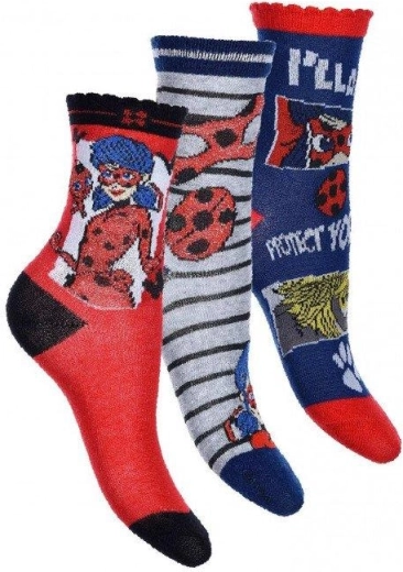 Sun City σετ κάλτσες Miraculous: Ladybug (3 ζευγάρια)