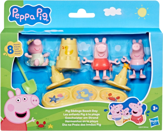 Hasbro Γουρουνάκι Peppa Pig αδέρφια στην παραλία