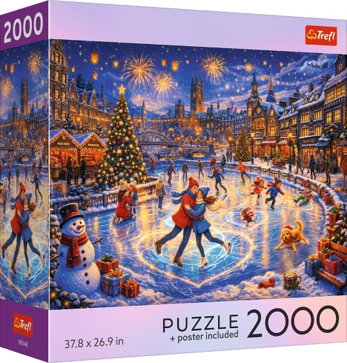 Παζλ Trefl USA Collection: Εορταστικό πατινάζ 2000 κομματιών