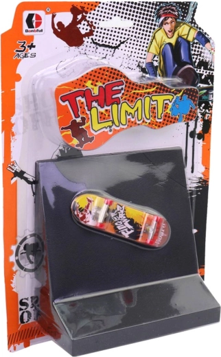 Σετ fingerboard (μίνι σκέιτ για δάχτυλα) με ράμπα - 1 τεμάχιο