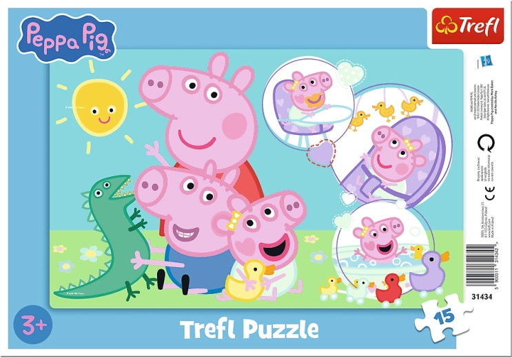 Παζλ Peppa Pig 15 κομμάτια σε βάση