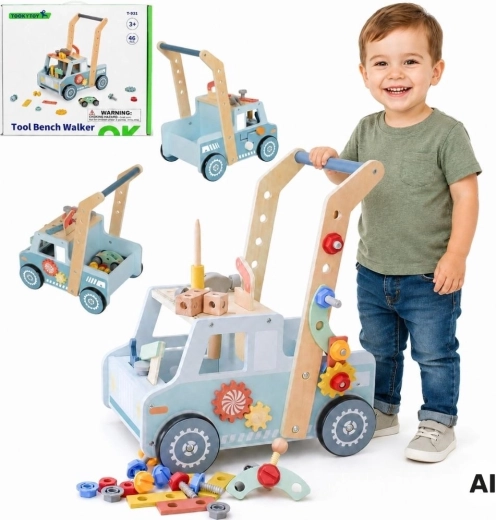 Ξύλινο περπατούρας με εργαστήριο TOOKY TOY