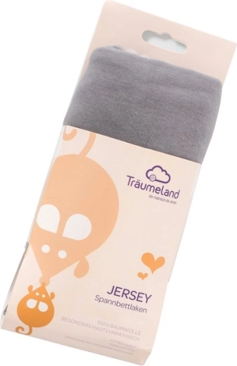Träumeland jersey σεντόνι με λάστιχο uni σκούρο γκρι