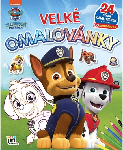 Μεγάλες ζωγραφιές για χρωμάτισμα Paw Patrol με αυτοκόλλητα