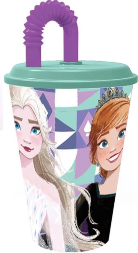 Παιδικό ποτηράκι με καλαμάκι Frozen 430 ml πλαστικό