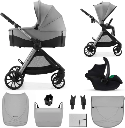 Kinderkraft vesto 2 συνδυαστικό καρότσι 3σε1 γκρι