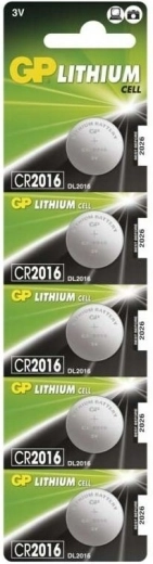 Κουμπωτή μπαταρία λιθίου GP CR2016 5 τεμ.