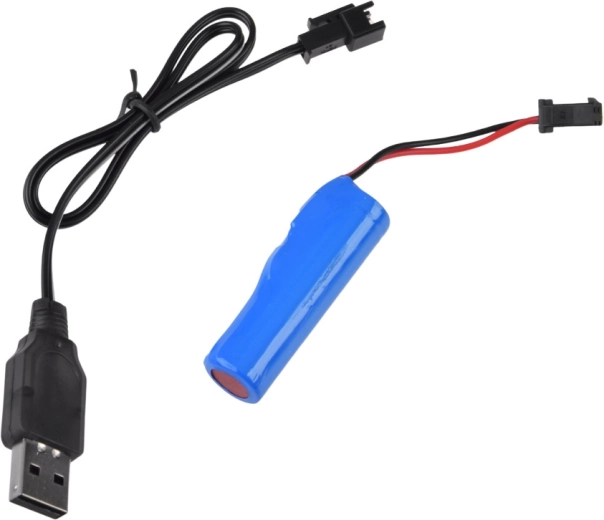 Επαναφορτιζόμενη μπαταρία και καλώδιο USB στη συσκευασία