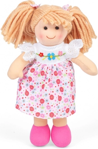 Bigjigs Toys υφασμάτινη κούκλα Georgia 25 cm