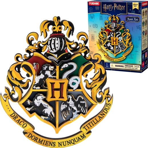 Puremind Harry Potter συναρμολογούμενο ξύλινο 3D παζλ – μαγνήτης (Χόγκουαρτς, έκπληξη) - 1 τεμάχιο