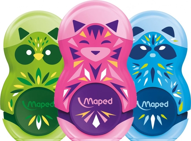 MAPED ξύστρα με γόμα loopy mini cute, μίξη χρωμάτων