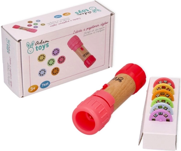 Adam Toys ροζ παιδικός φακός με προβολέα