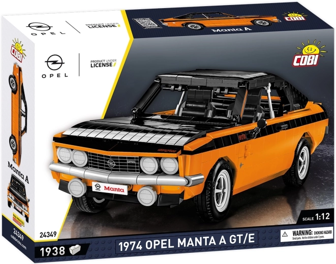 Cobi Opel Manta A GT/E 1974 κατασκευή αυτοκινήτου κλίμακας 1:12 (1938 κομμάτια)