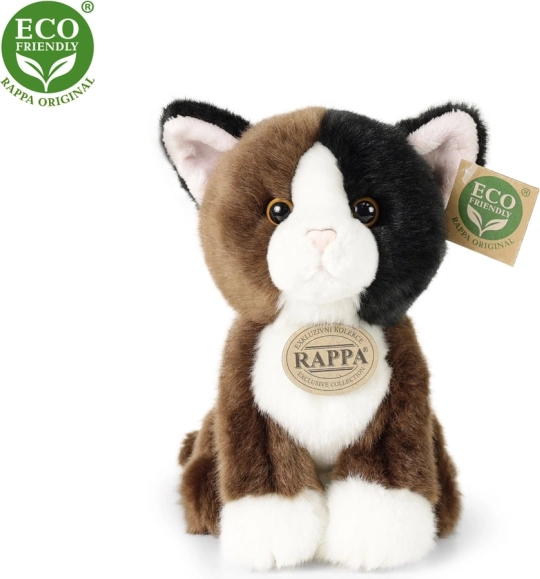 Λούτρινη τρίχρωμη γατούλα 18 cm eco-friendly