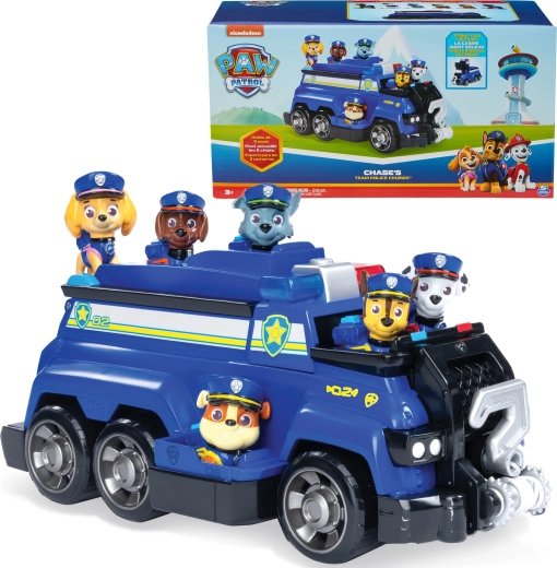 PAW Patrol μεγάλο αστυνομικό όχημα του Chase με 6 φιγούρες
