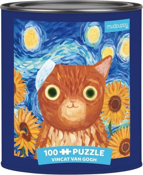 Παζλ Vincent van Gogh καλλιτεχνικές γάτες 100 κομμάτια σε μεταλλικό κουτί