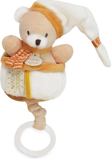Doudou λούτρινο μουσικό παιχνίδι αρκουδάκι 20 cm για μωρά
