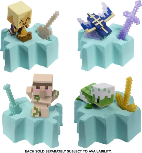 Minecraft μίνι φιγούρα με αξεσουάρ εξόρυξης και πλάσιμο άμμο