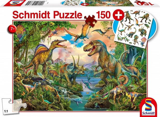 Παζλ δεινόσαυροι 150 κομμάτια + τατουάζ SCHMIDT