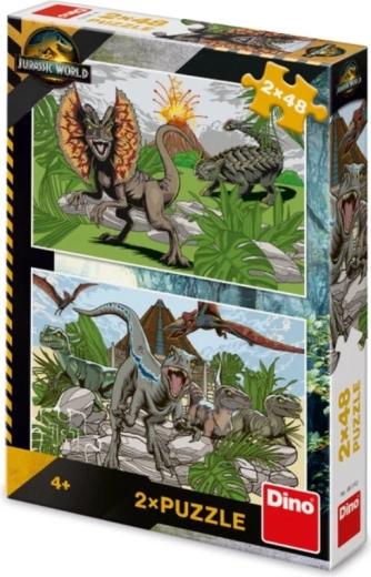 Jurassic World παιδικό παζλ 2×48 κομμάτια