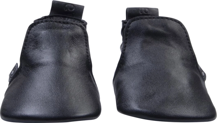 Lodger Stepper basic μαύρα δερμάτινα παπουτσάκια 3–6 μηνών
