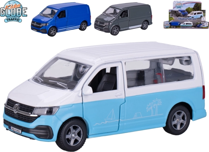 Kids Globe Traffic VW Transporter μεταλλικό μοντέλο 13,5 cm με μηχανισμό οπισθοκίνησης