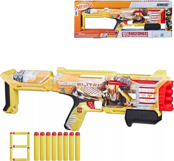 Hasbro Nerf Transformers Bumblebee blaster με 8 βελάκια Elite