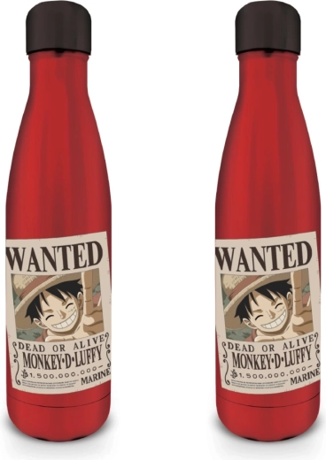 One Piece ανοξείδωτο μπουκάλι Wanted Luffy