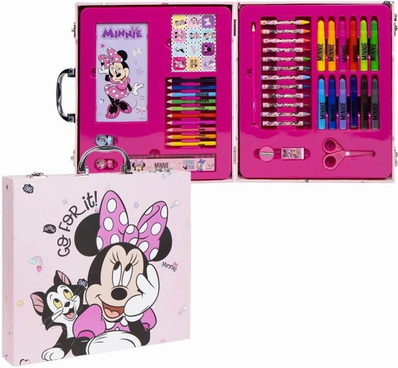Ξύλινο βαλιτσάκι ζωγραφικής Minnie – 42 τεμάχια