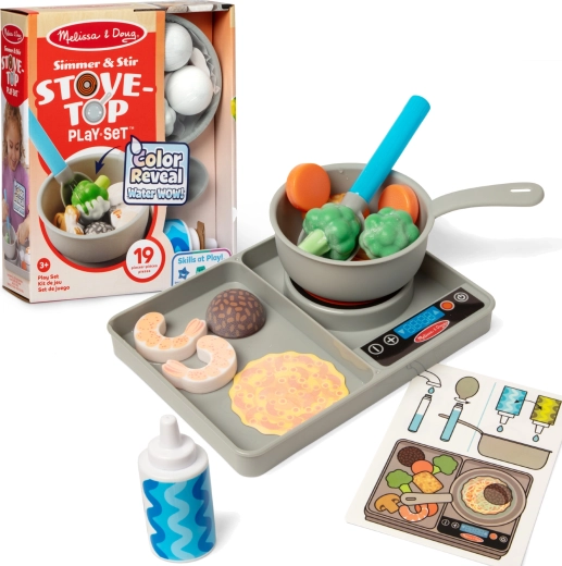 Σετ μαγειρικής με χρώματα που αλλάζουν MELISSA & DOUG Simmer & Stir, 19 τεμάχια