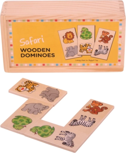 Bigjigs Toys Ξύλινο ντόμινο Safari