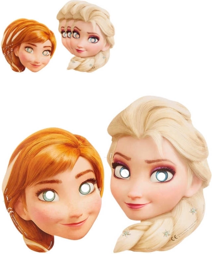 Αποκριάτικη χάρτινη μάσκα Frozen – σετ 6 τεμ.