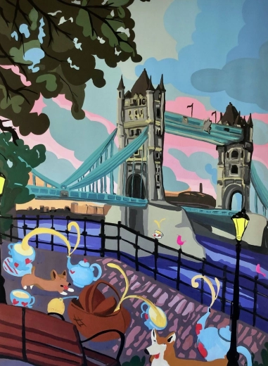 Ζωγραφική με διαμάντια Tower Bridge 30 × 40 cm