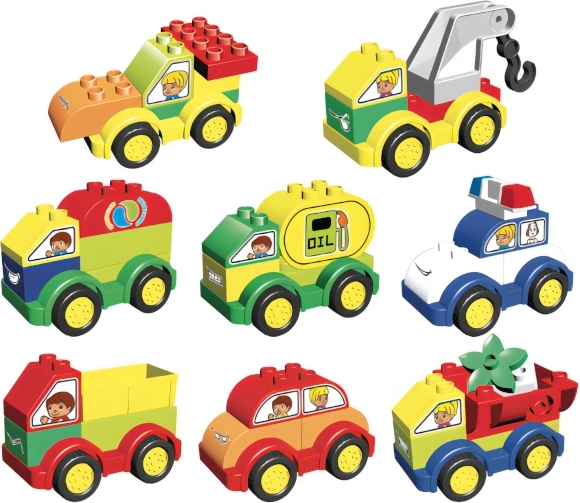L-W Toys junior κύβοι αυτοκινήτων, 62 τεμ.