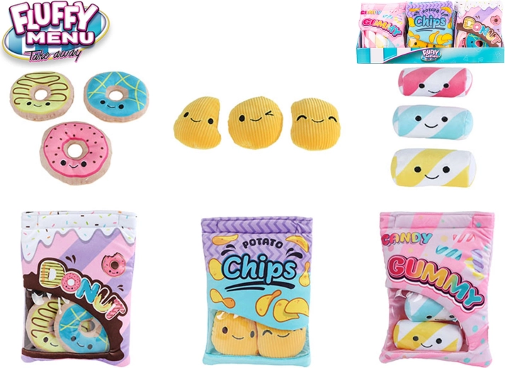 Λούτρινο σακουλάκι Fluffy Menu με σνακ 21 cm