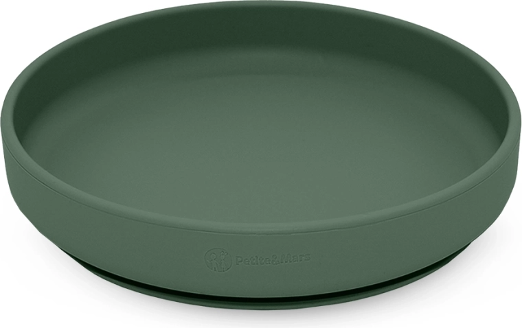 Petite&Mars πιάτο σιλικόνης με βεντούζα Take&Match misty green