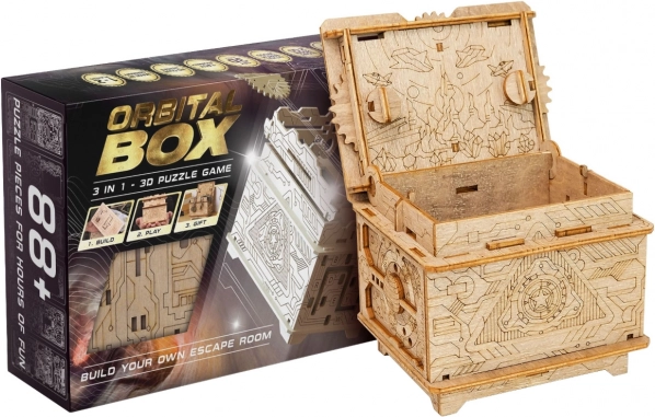 Ξύλινος μηχανικός γρίφος ESCAPEWELT ORBITAL BOX – 3D κιτ κατασκευής