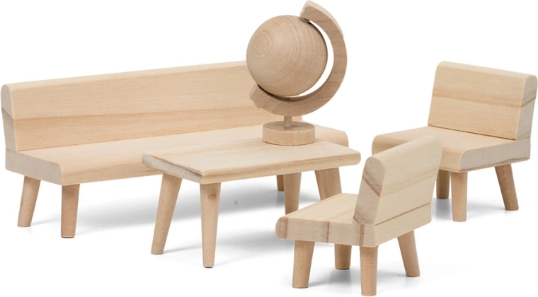 Lundby δημιουργικό σετ επίπλων σαλονιού για κουκλόσπιτο (DIY)