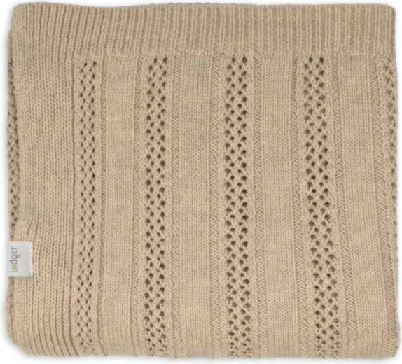 Lodger πλεκτή κουβέρτα για νεογέννητα merino Tan Beige