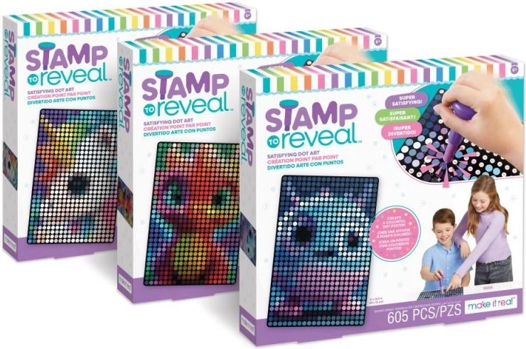 Σετ σφράγισης Stamp to Reveal – ικανοποιητική τέχνη με κουκκίδες για παιδιά