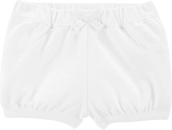 Παιδικά σορτς Carter's σε απόχρωση ivory για κορίτσια 6 μ. – 9 μ.