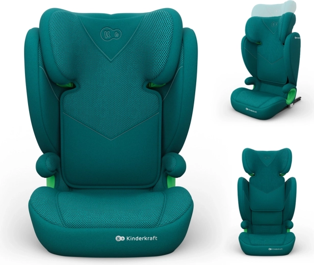Παιδικό κάθισμα αυτοκινήτου Kinderkraft Junior fix 2 plus i-Size 100–150 cm green